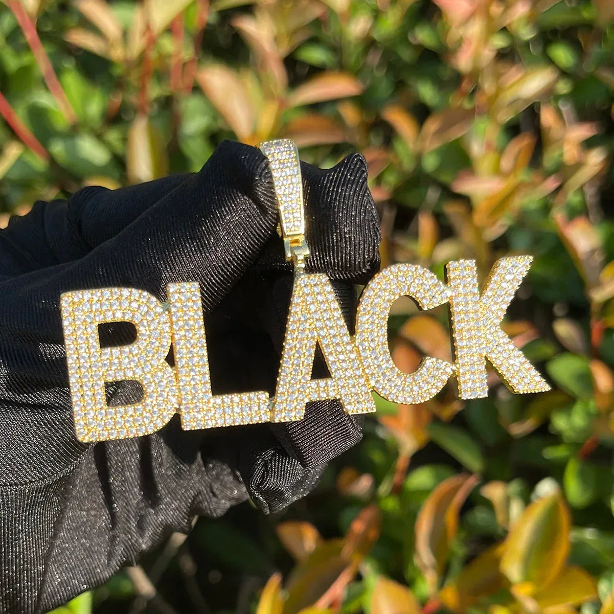 Pure Minimal Iced Out Personalized Custom Name Necklace Pendant - Luxury Custom Jewelry - CaratixJewelry